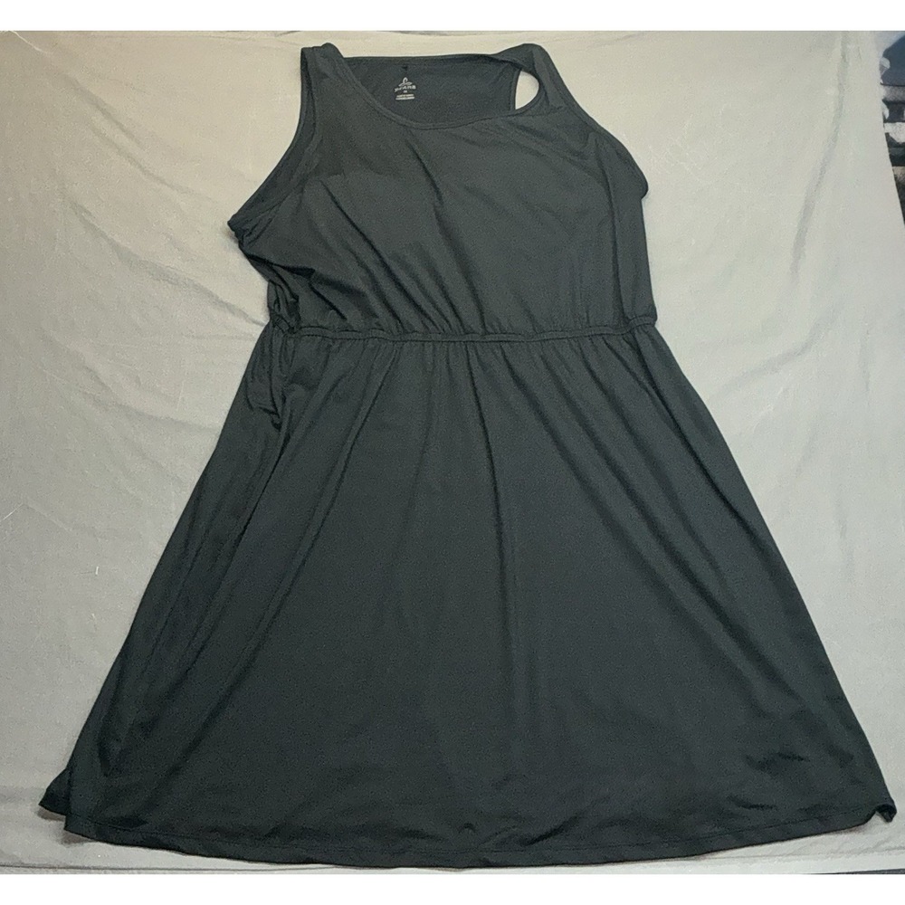 Prana Womens Madoline Dress Black Plus 3X Built In Bra
